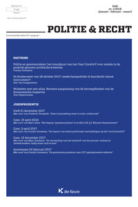 Politie & Recht (P&R) - Tijdschrift voor strafrechtelijke en bestuurlijke rechtshandhaving